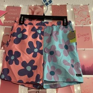 NWT aesthetic flower board shorts!!